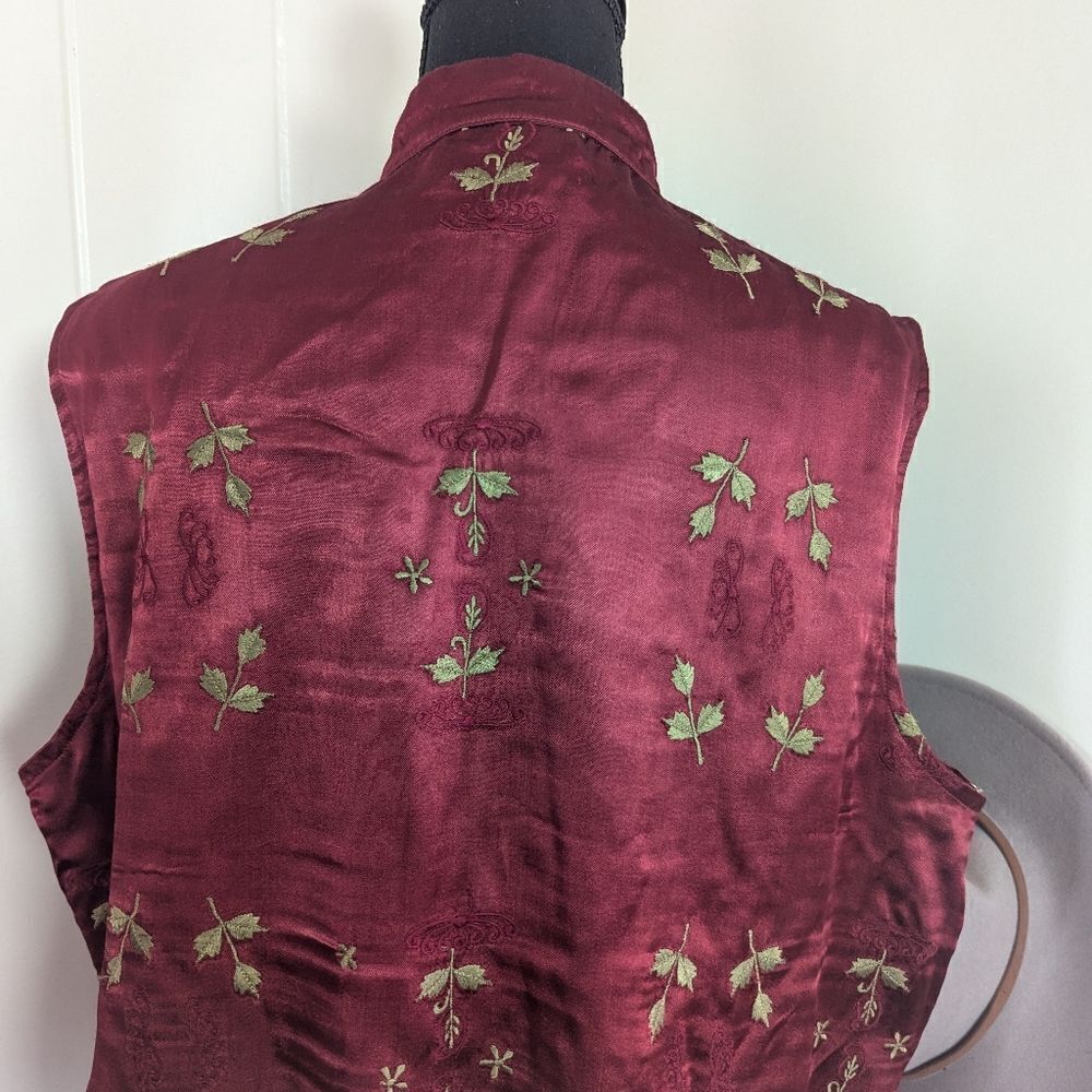 Vtg Coldwater Creek Patchwork Wool Embroidered Ve… - image 6